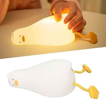 Vele Duck Night Light Lying Flat LED Squishy Duck Lamp Cute Light Up