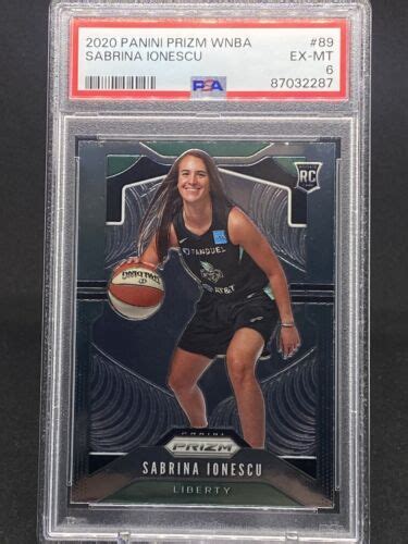 2020 Panini Prizm WNBA Sabrina Ionescu RC Rookie 89 PSA Grade 6 EX MT