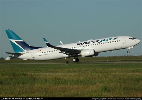 C GZWS Boeing 737 8CT WestJet Airlines Chris Sands JetPhotos