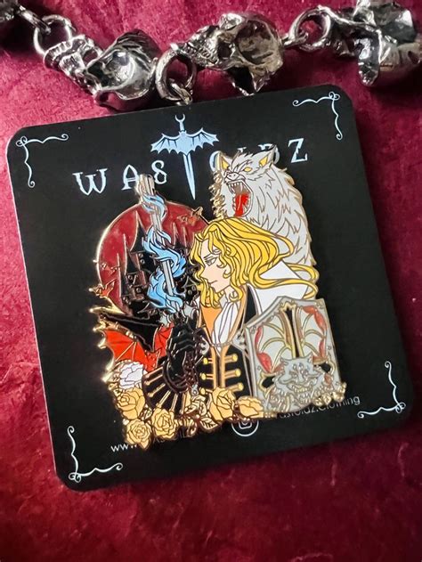 Hard Enamel Pin Enamel Pins Castle Backdrop Alucard Castlevania