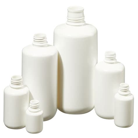 Thermo Scientific Nalgene Boston Round Opaque White HDPE Bottles