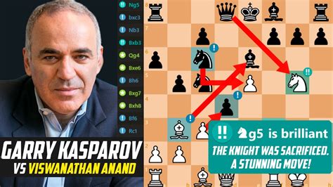 2 Brilliant Moves By Garry Kasparov VS Viswanathan Anand Stockfish 16