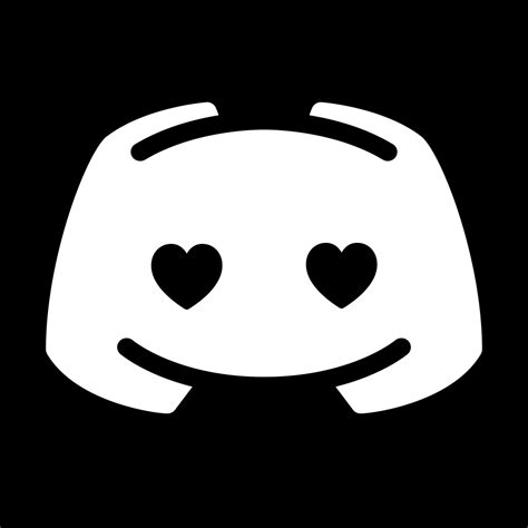 cute discord black  white icon