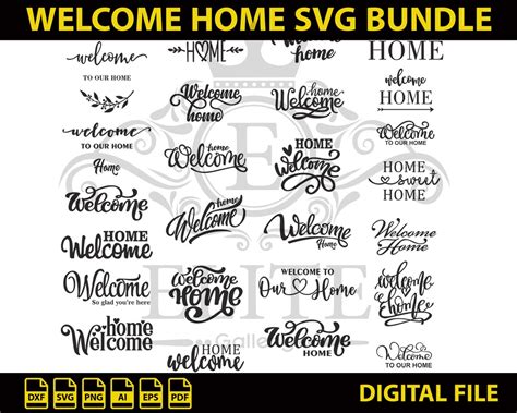 Welcome Home Sign Svg Bundle Quotes Svg File For Cricut Etsy Uk