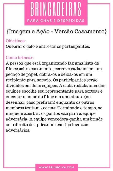Brincadeiras para chá de lingerie