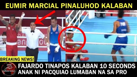 Breaking News Eumir Marcial Pinaluhod Kalaban Sa Round Panalo Via Ud