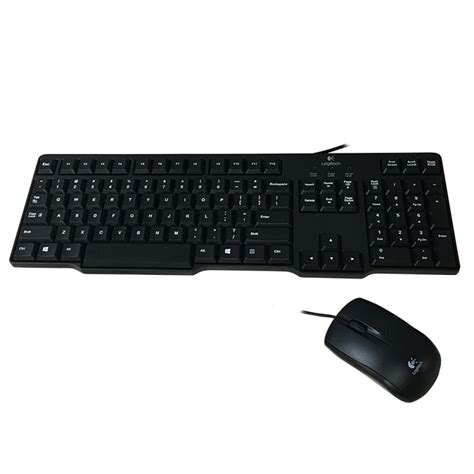 Logitech Mk100 Wired Keyboard Mouse And Mouse Set Round Hole Ps2 Interface Office Shopee