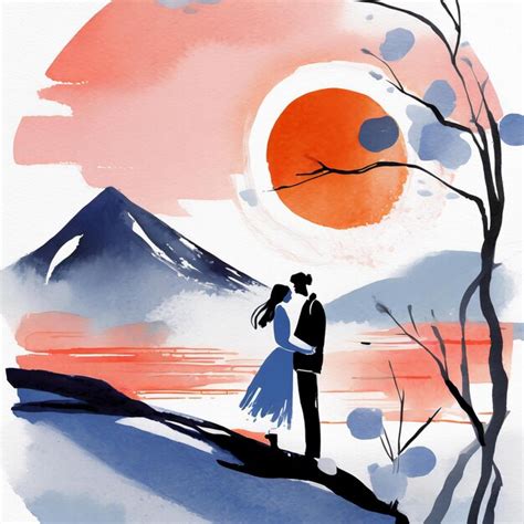 Premium Photo Lovers On A Sunset