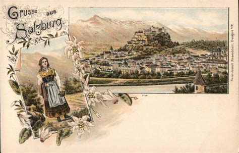 Gruss Aus Salzburg Austria Postcard