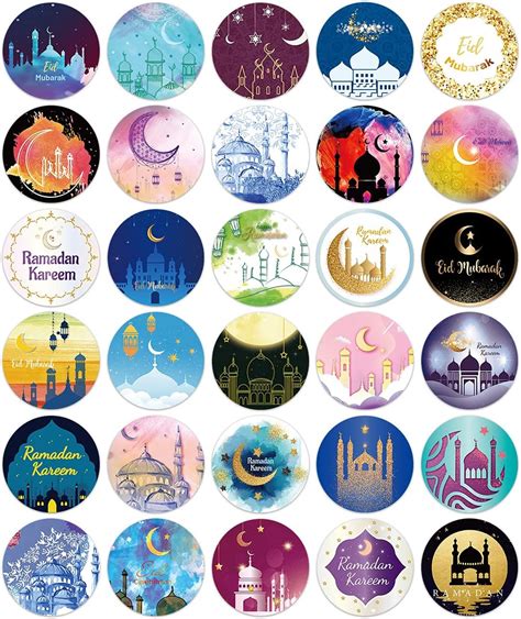 Amazon Howaf Pcs Eid Mubarak Stickers Ramadan Kareem Gift Tag