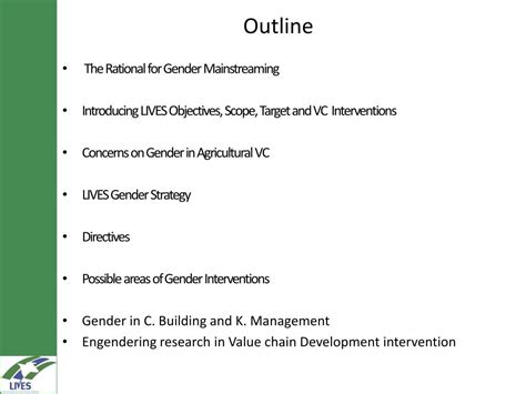 Ppt Mainstreaming Gender In Lives Value Chain Development