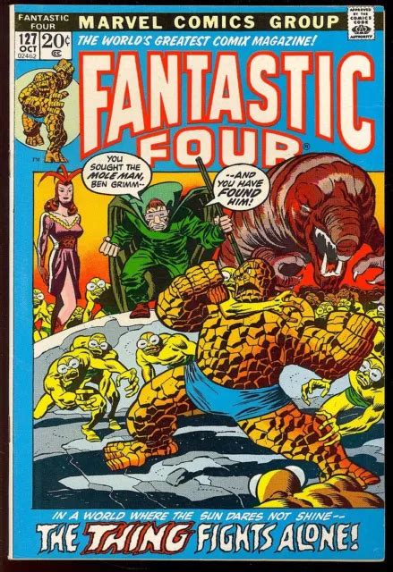 FANTASTIC FOUR 127 super héros Marvel Comic 1972 VF EUR 0 15