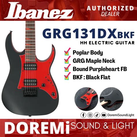 Ibanez Rg Gio Grg131dx Bkf Electric Guitar Black Flat Grg131dx Bkf