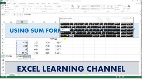 Sum Shortcut Key In Excel YouTube