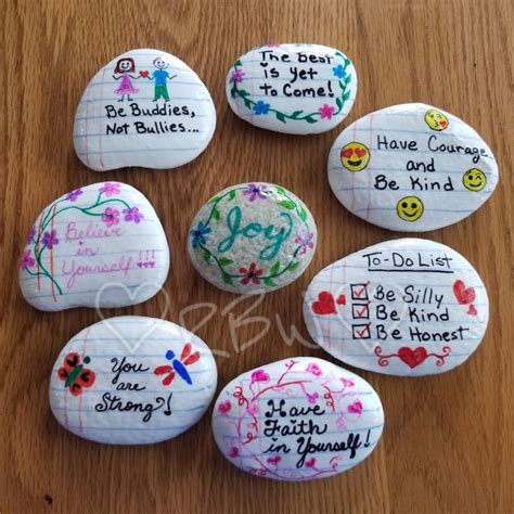 Kindness Rocks Painted Rocks Looks Like Paper Positive Messages
