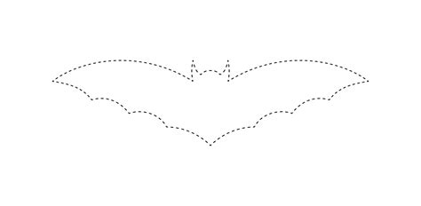 Bat Tracing Worksheet For Kids 11083388 Vector Art At Vecteezy