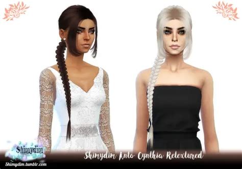 Anto S Cynthia Hair Retextured Shimydim Sims Hairs