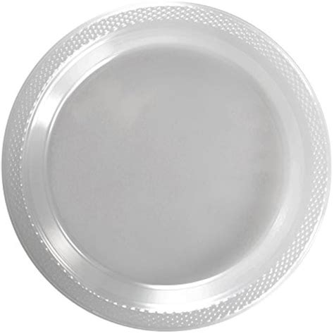 9 Inch Clear Plastic Plates Solid Color Disposable Plates 100 Count