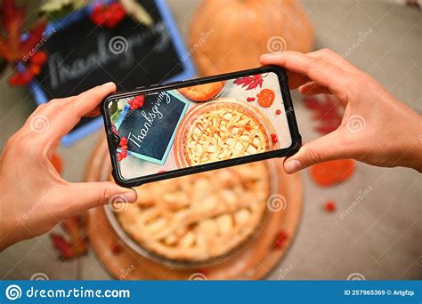 Woman X S Hands Holding Smartphone Taking Photo Of A Freshly Baked