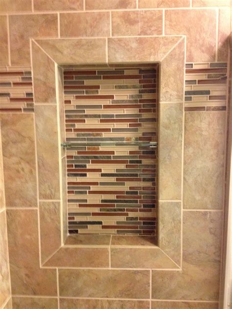 Beautifully Designed Recessed Shelf Shower Tile Shower Tile Shelves