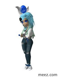 Just trying something new with my avatar hair. Very berry baby blue ...