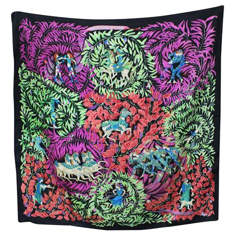 Herm S Foulard En Soie La Promenade De Platon Multicolore Ref