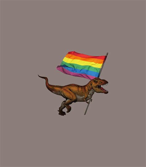 LGBT Pride Flag Tyrannosaurus Rex Digital Art By Aiyaj Pablo Fine Art