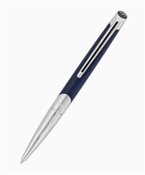 Stylo Bille St Dupont D Fi Millenium Bleu Et Argent R F