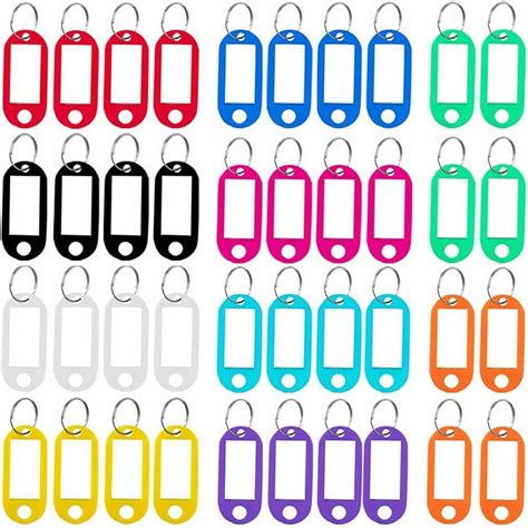 pack key tags  labels  colours id keyring tags key rings