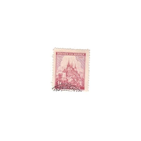 Bohème Moravie Timbre 1 K rose Occupation allemande oblitéré