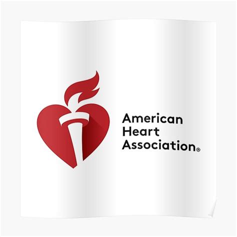 American Heart Association Logo Poster For Sale By Stamtwill Redbubble