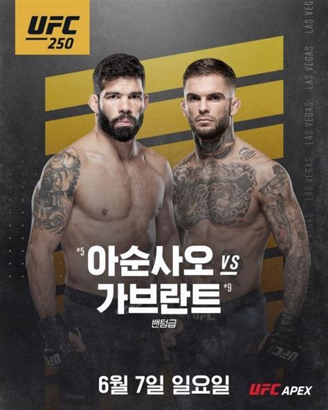 Ufc 밴텀급 5위 아순사오 Vs 9위 가브란트 연패 탈출 건 진검승부｜스포츠동아