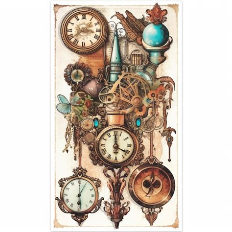 Premium Ai Image There Is A Picture Of A Clock With Many Different