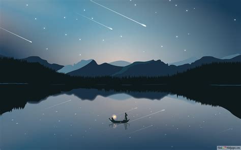 Starry Night Sky Minimalist 4K wallpaper download