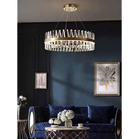 Buy Citra Mm Gold Glass Crystal Led Chandelier Mm Ring Hanging