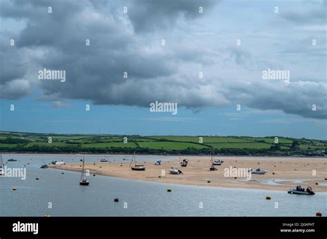 Rock Beach On The Camel Estuary Cornwall Uk Stock Photo Alamy