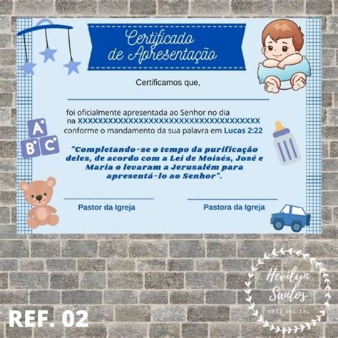 Certificado de Apresentação Azul Elo7 Produtos Especiais Logotipo