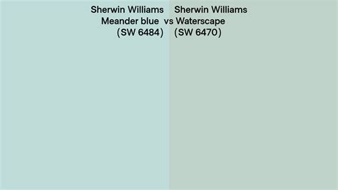 Sherwin Williams Meander Blue Vs Waterscape Side By Side Comparison