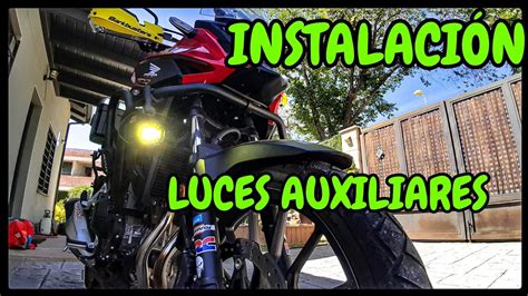 TUTORIAL MOTO Cómo instalar LUCES AUXILIARES o exploradoras YouTube