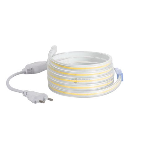 Bobina Striscia LED COB Regolabile 220V AC 320 LED M Bianco Caldo IP65