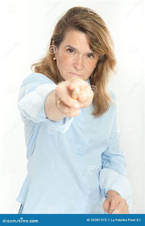 Scary Female Boss Stock Image Image Of Brunette Conflict 35381373