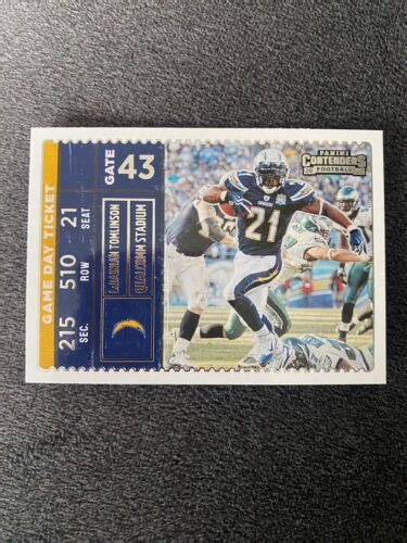 Panini Contenders Ladainian Tomlinson Game Day Ticket No Gdt Lto