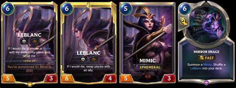 Leblanc Concept Cards Her Strength Is Her Elusiveness While Her Weakness Is Having No Allies