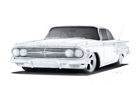 1960 Chevrolet Impala Pro Touring Drawing By Vertualissimo On Deviantart