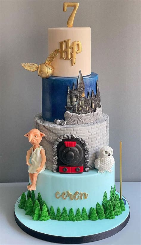 Best Harry Potter Cakes In Four Tier Cake For Th Birthday