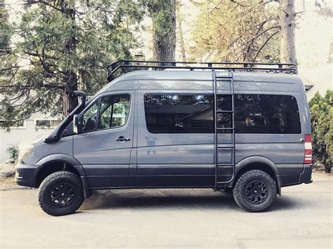 Aluminess Roof Rack And Ladder On This Mercedes Sprinter Van Mercedes