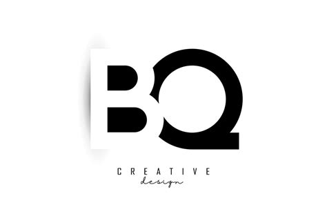 Letters BQ Logo With Black And White Negative Space Design Letters B