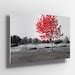 Large Red Tree Black White Home Decor Nature Framed Canvas Print Wall