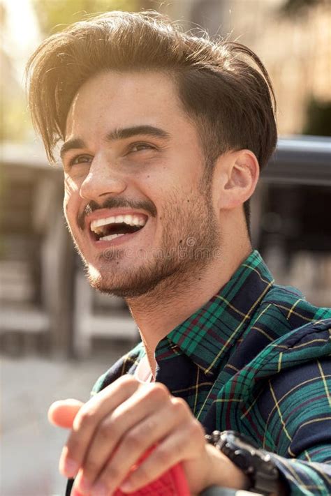 Handsome Young Man With Smile Stock Photo Image Of Attractive Happy