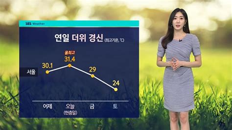 날씨 내일도 한여름 더위주말 비 오며 더위 주춤